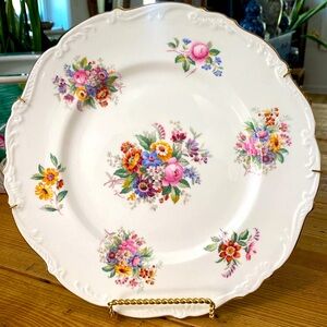 10.5” Coalport Floral Dinner Size Plate